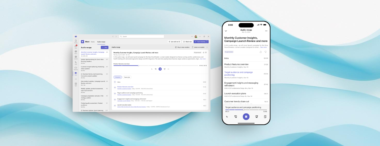 Audio Recap Microsoft Teams